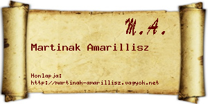 Martinak Amarillisz névjegykártya